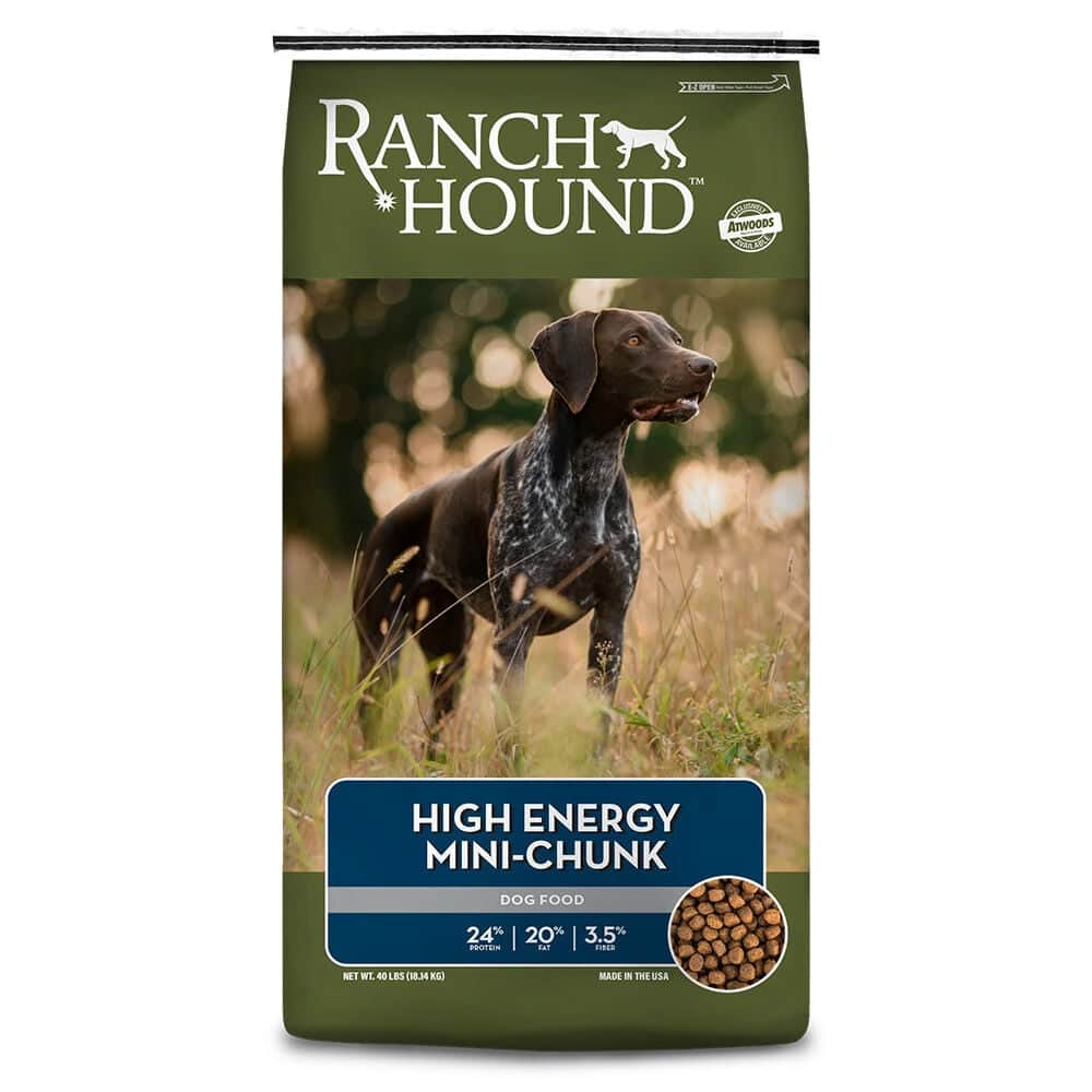 ARB The Best 　 POWER UP! HOUND DOG High Energy Mini-Chunk Dry Dog Food, 40 lb | Atwoods