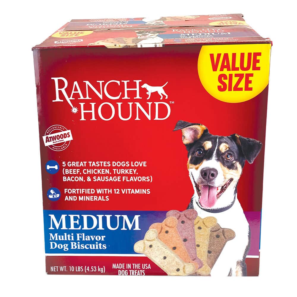 Multi-Flavor Dog Biscuits, Medium, 10 lb | Atwoods
