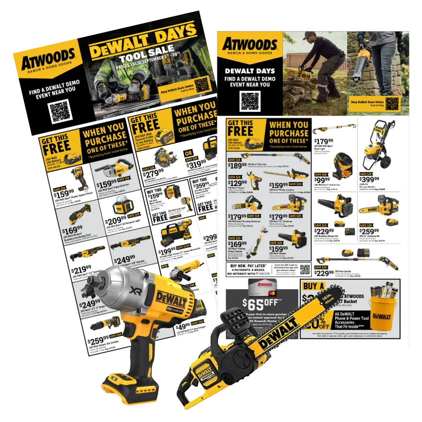 DeWALT Days sale featuring DeWALT tools and special offers