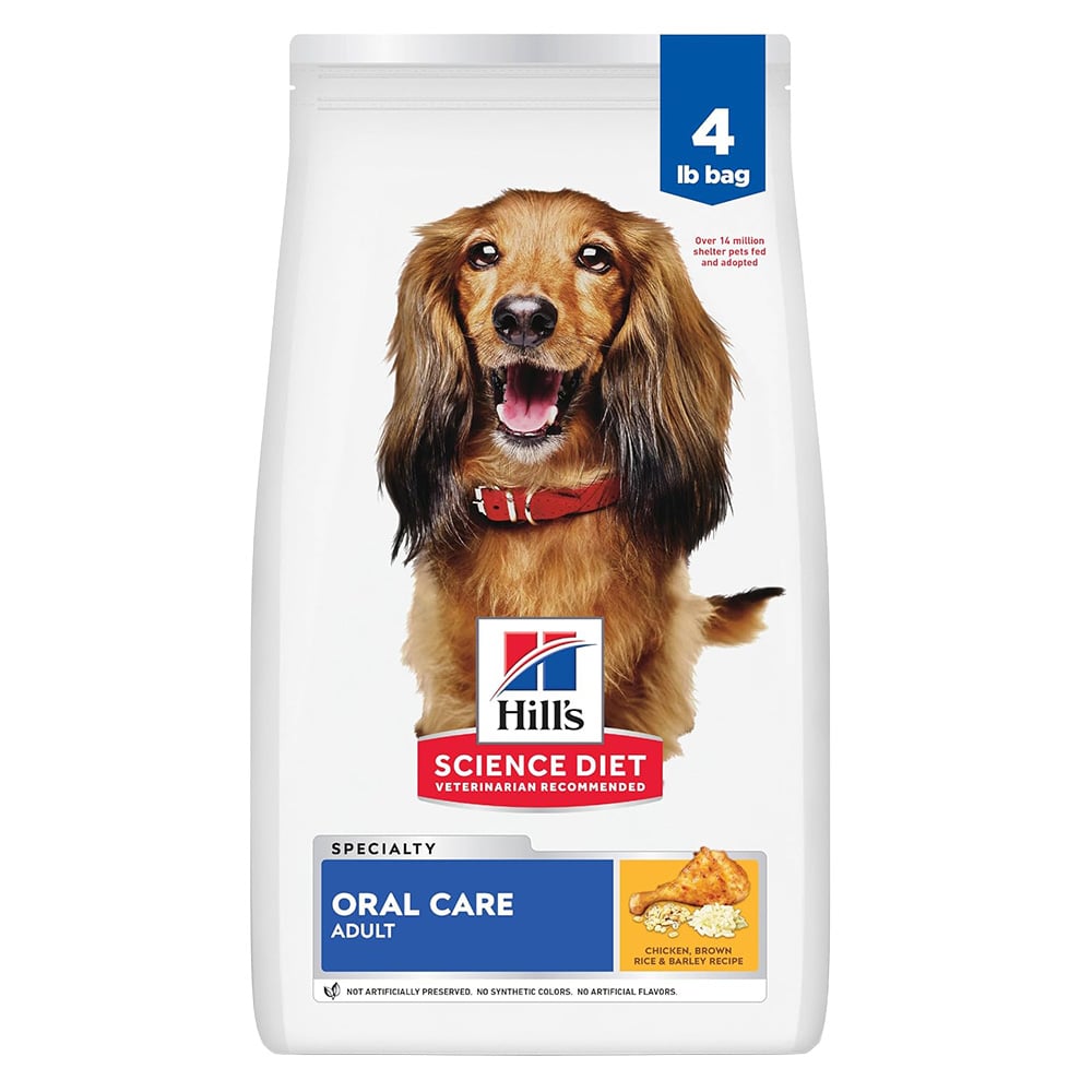 image of Oral Care Adult Chicken, Rice and Barley Dry Dog Food, 4 lb