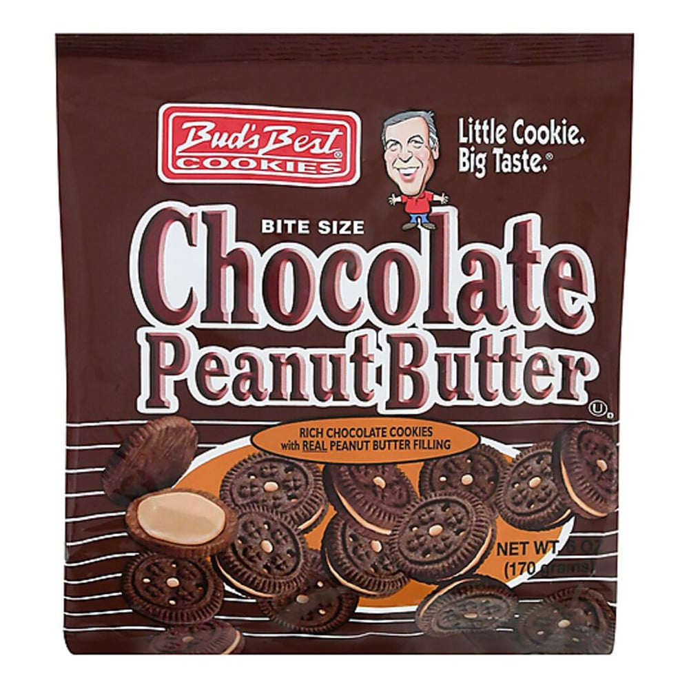 image of Bite Size Chocolate Peanut Butter Sandwich Cookies, 6 oz