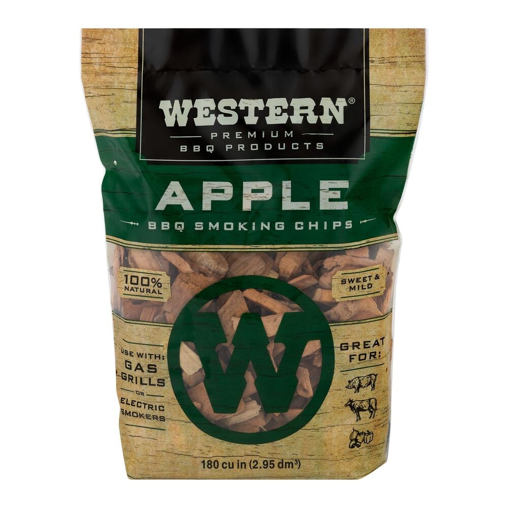 image of Premium BBQ Products Apple BBQ Smoking Chips, 180 cu in