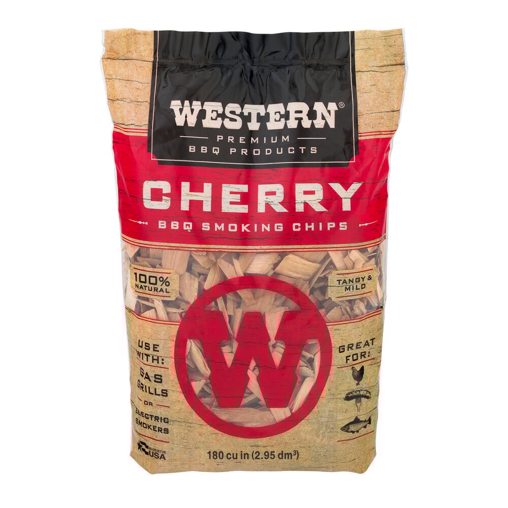 image of Premium BBQ Products Cherry BBQ Smoking Chips, 180 cu in