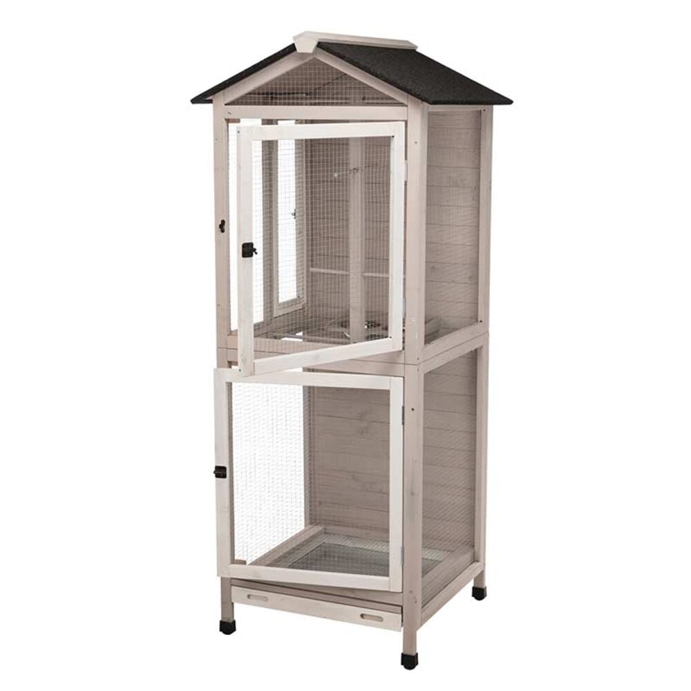 image of Natura Gray Indoor Aviary Bird House