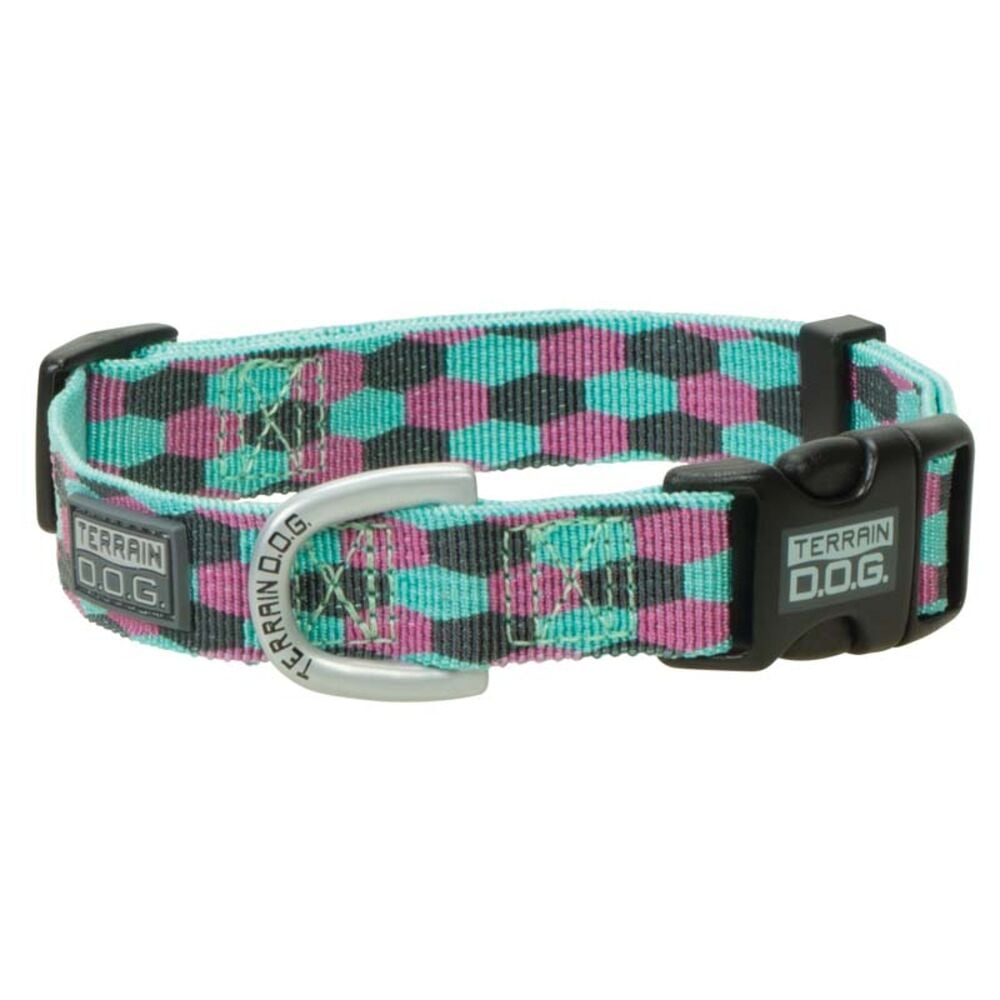 image of Patterned Snap-N-Go Adjustable Dog Collar, Medium, Honeycomb