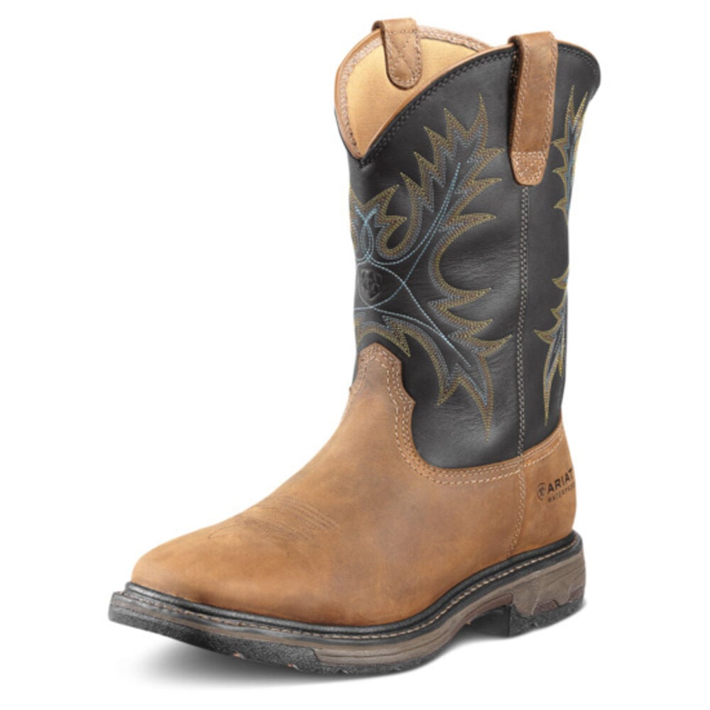 image of Men's Workhog Wide Square Toe Steel Toe Waterproof Work Boot 
