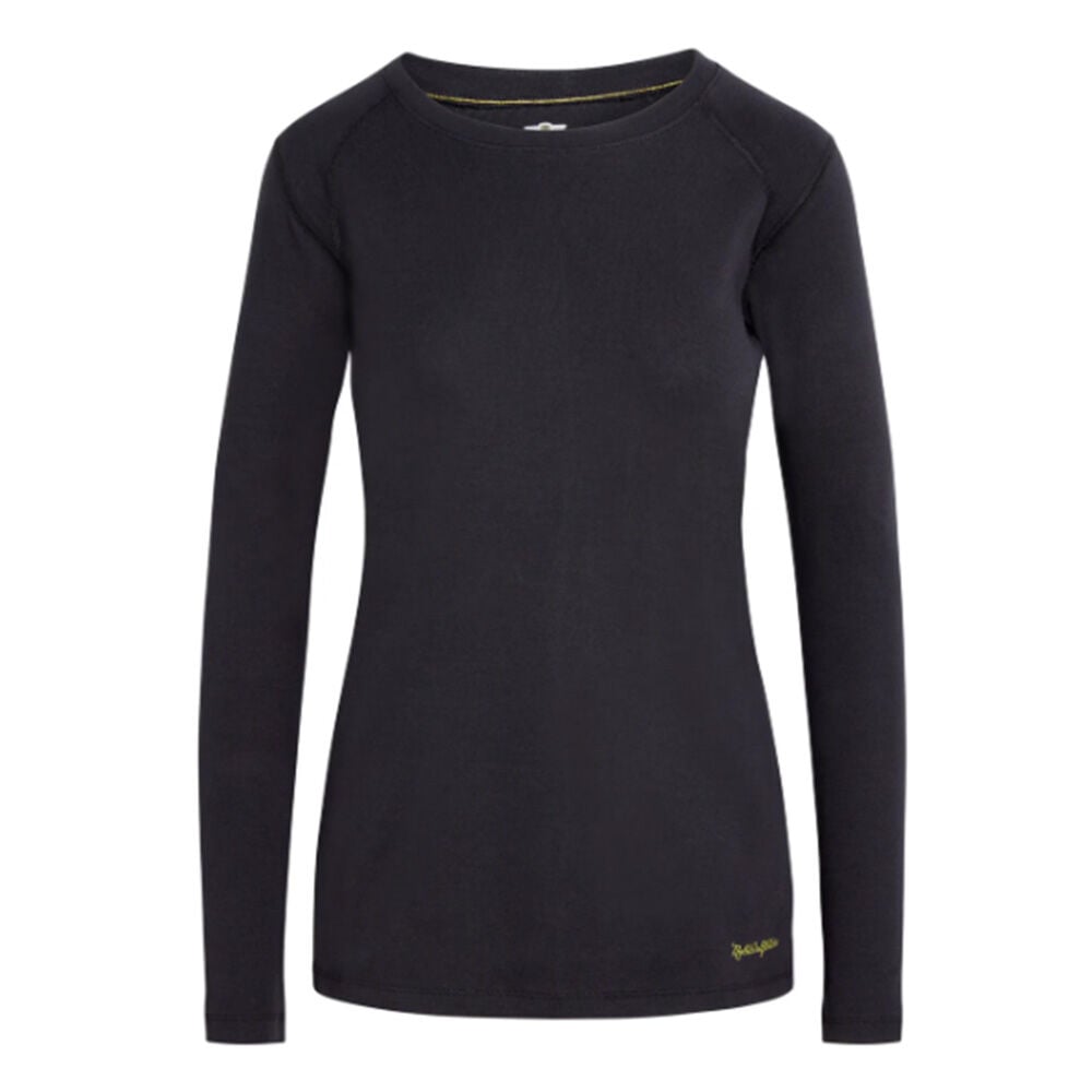 image of Women's Long Sleeve Crew- Tug-Free, Black