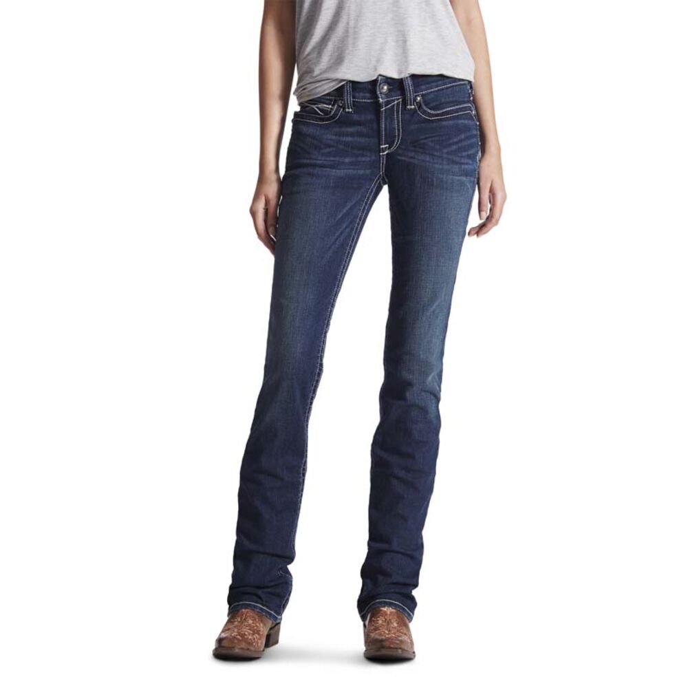 image of Women's R.E.A.L. Stretch Icon Stackable Mid Rise Straight Leg Jean