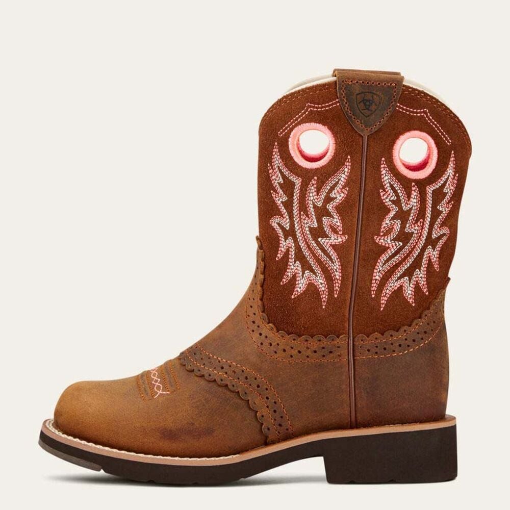 image of Fatbaby Cowgirl Western Boot, Powder Brown