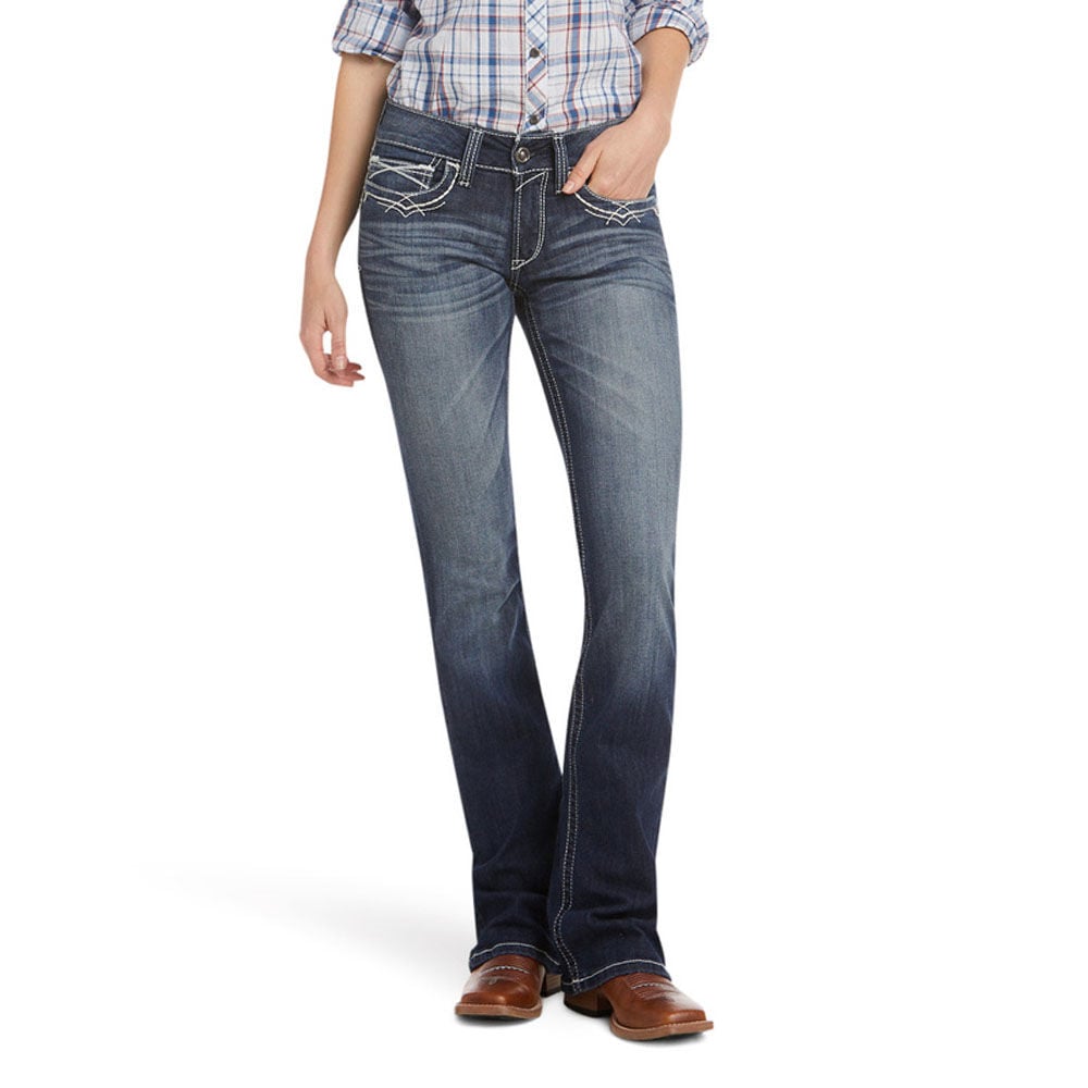 image of Women's R.E.A.L. Mid Rise Stretch Entwined Boot Cut Jean
