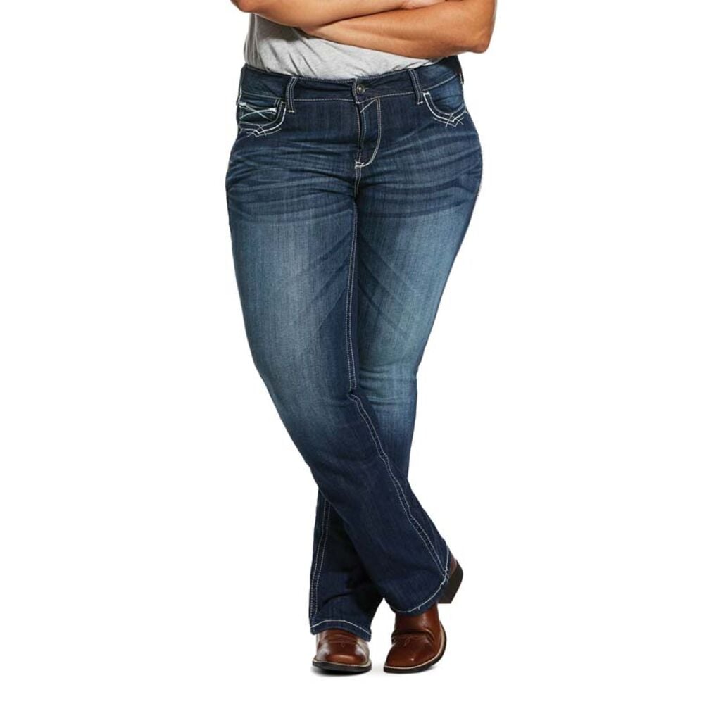 image of Women's R.E.A.L. Stretch Entwined Mid Rise Boot Cut Jean
