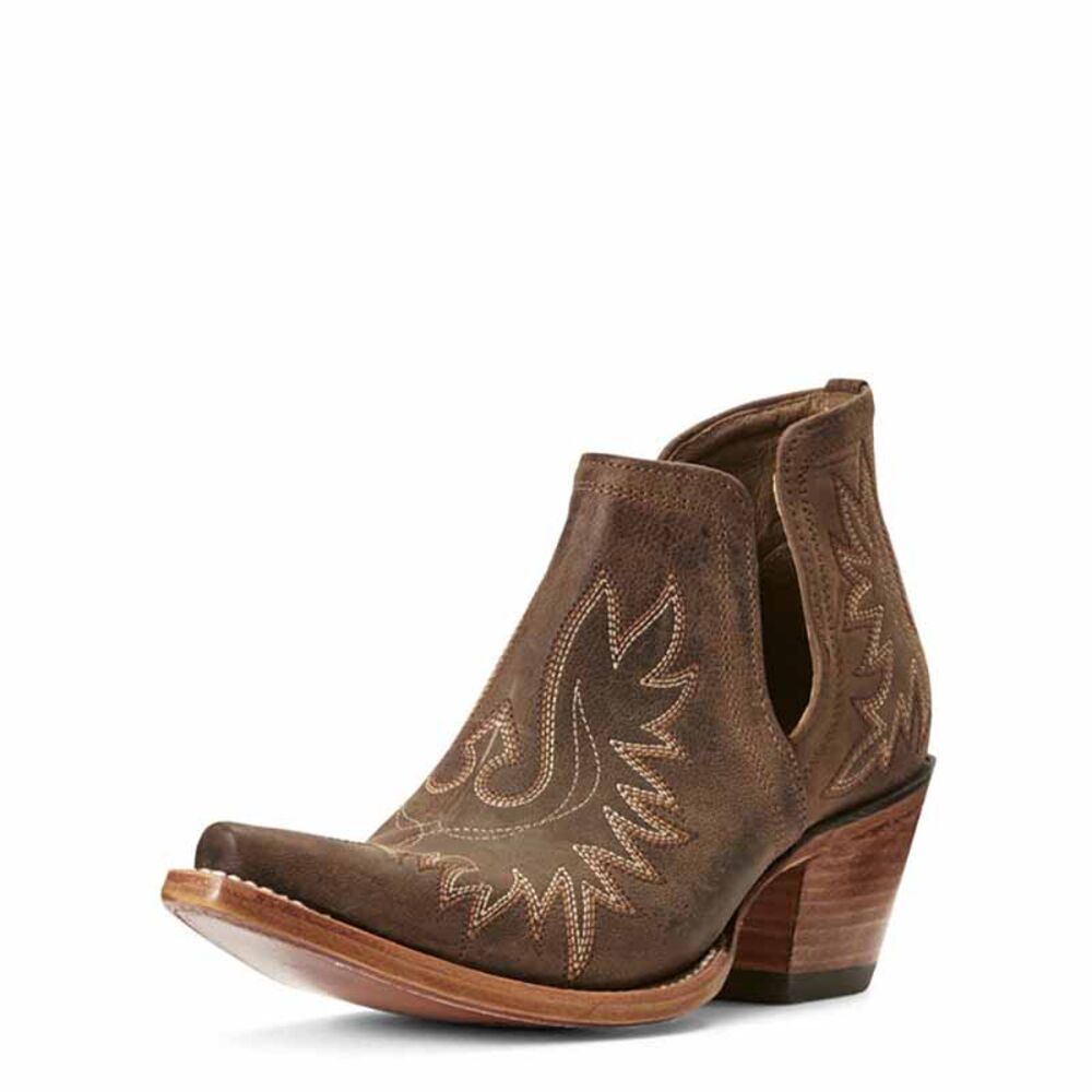 image of Women's Weathered Brown Dixon Western Ankle Boot