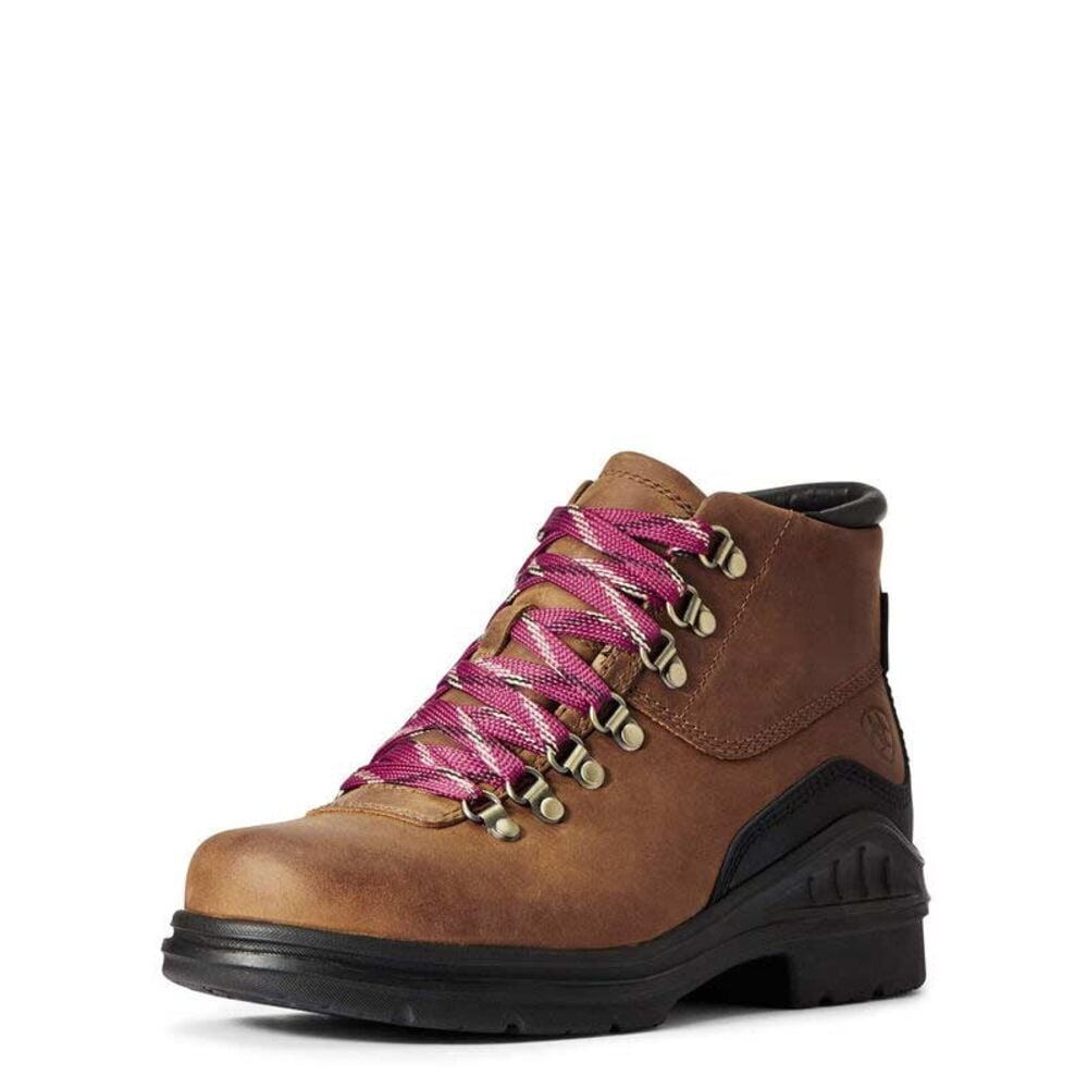 image of Women's Weathered Brown Barnyard Waterproof Lace-Up Boot