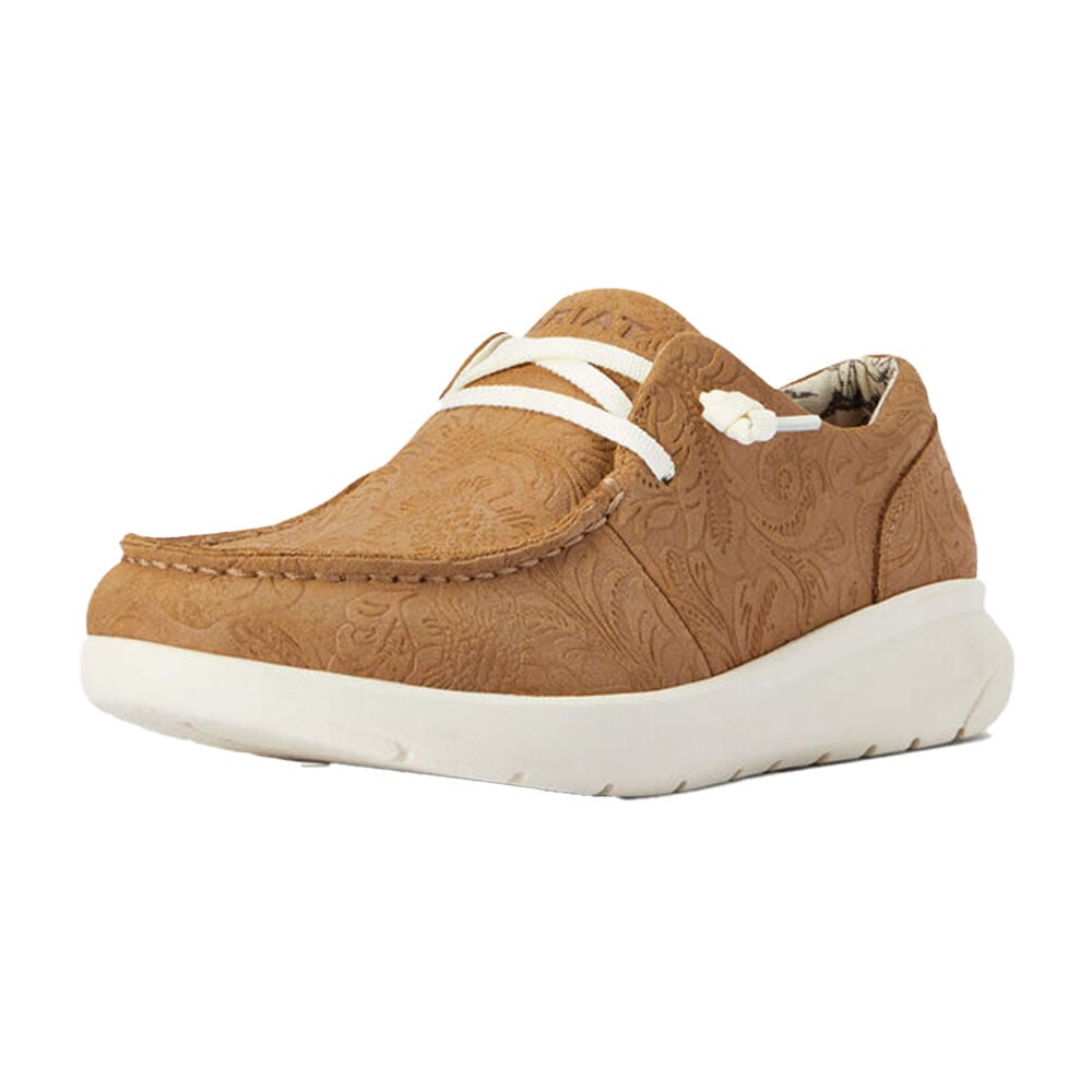 image of Women's Hilo Shoe- Tan Floral Emboss