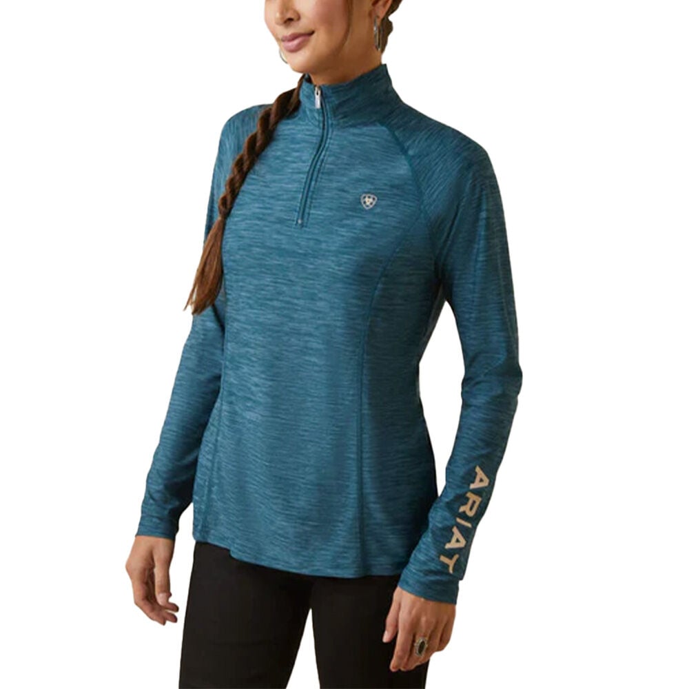 image of Women's Laguna 1/4 Zip Long Sleeve Shirt- Reflecting Pond