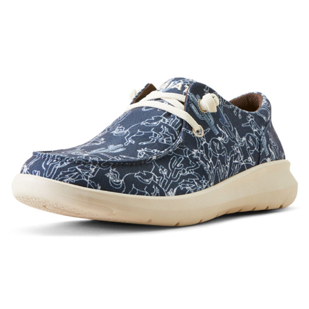image of Women's Western Doodle Hilo Slip-On- Blue
