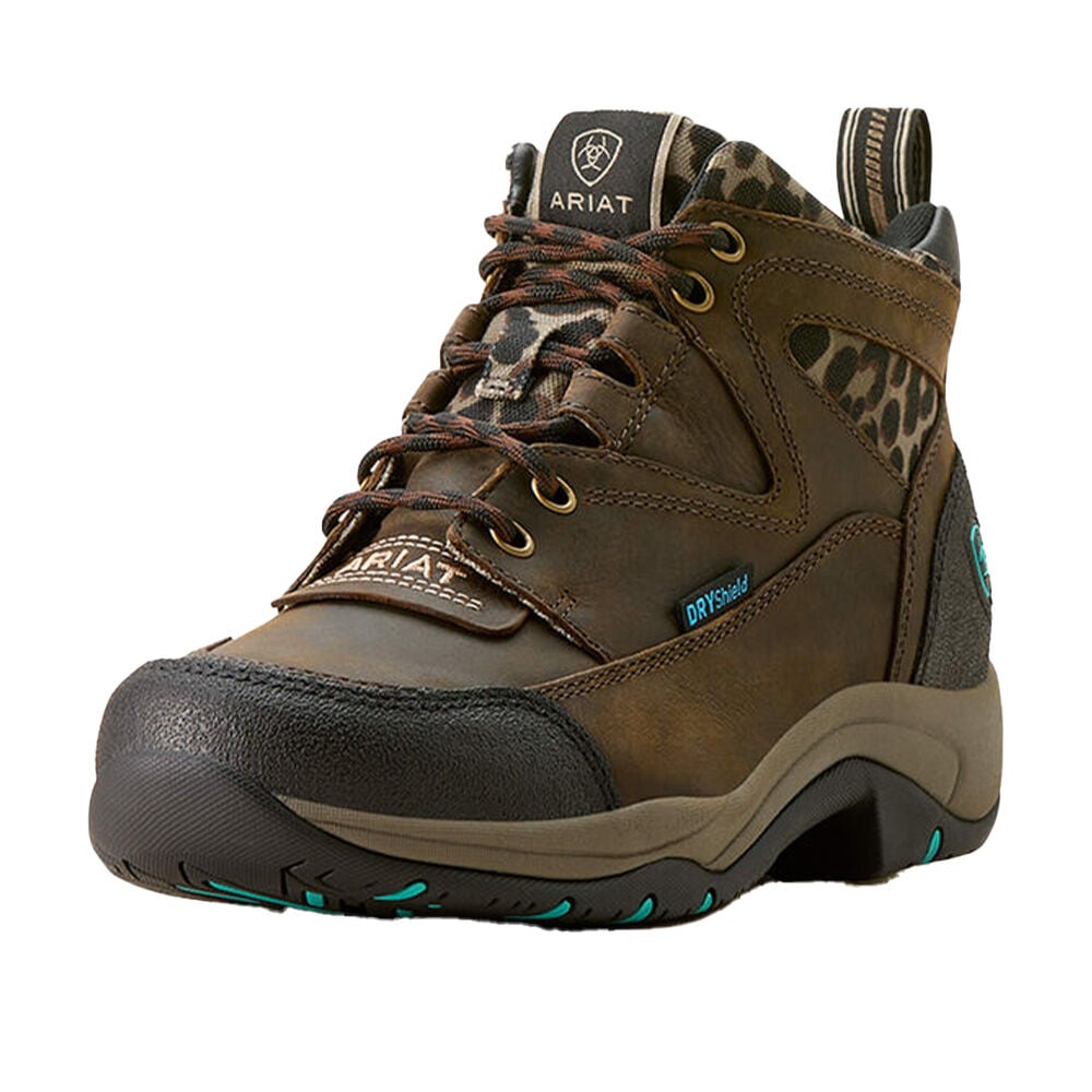image of Women's Terrain Waterproof Boot- Chocolate/Camo Leopard