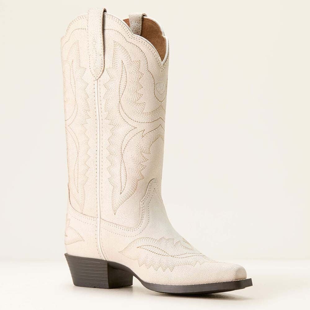 image of Girls' Casanova D Toe Western Boot, Distressed Ivory