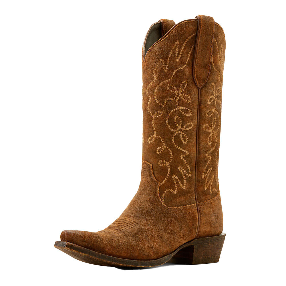 image of Women's Jukebox Western Boot- Dark Ginger Suede