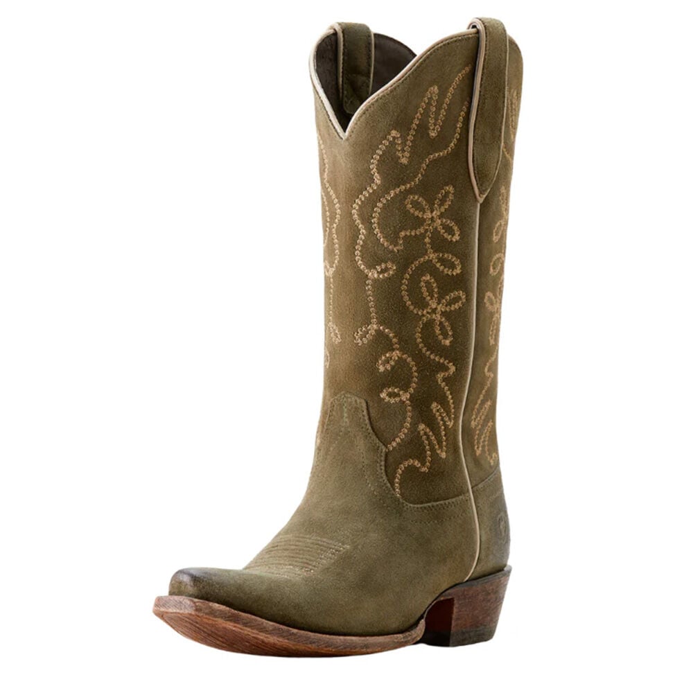 image of Women's Jukebox Western Boot- Soft Olive Suede