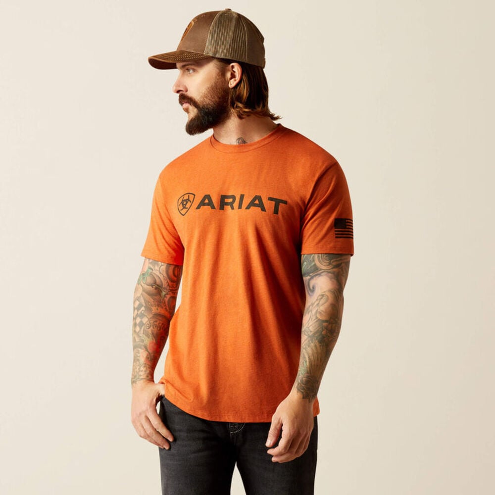 image of Men's Ariat Shield Flag T-Shirt