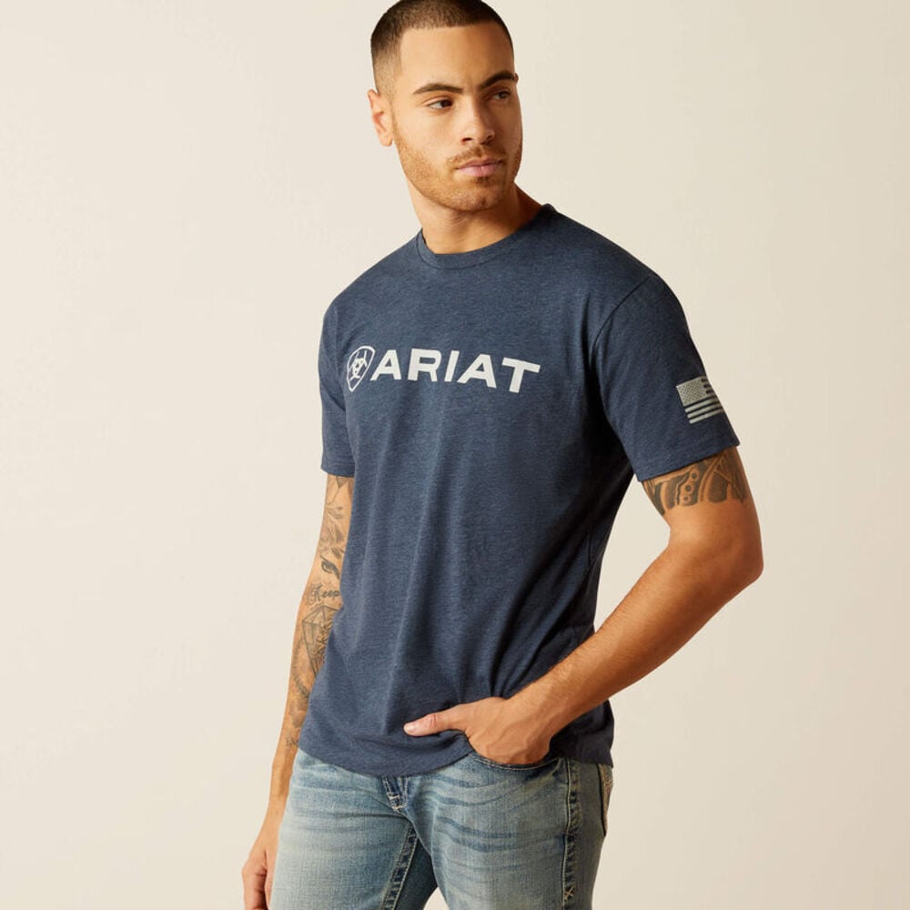 image of Men's Ariat Shield Flag T-Shirt