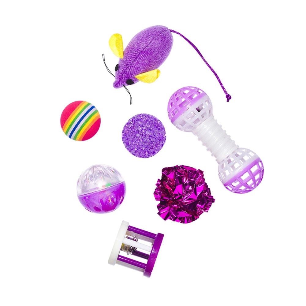 image of Ball & Mice Variety Pack Cat Toys, 7 pc