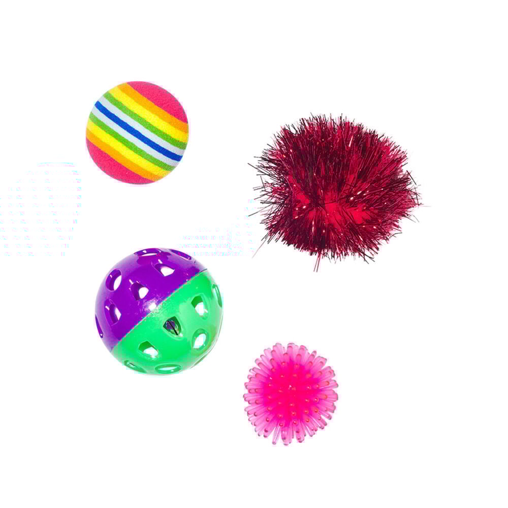 image of Toy & Ball Variety Pack Cat Toys, 4 pc