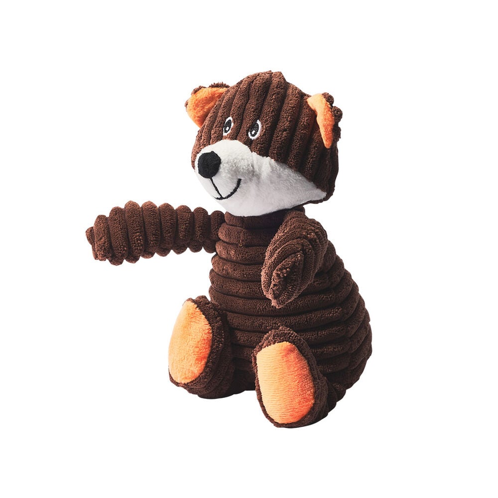 image of Corduroy Bear Squeaky Dog Toy