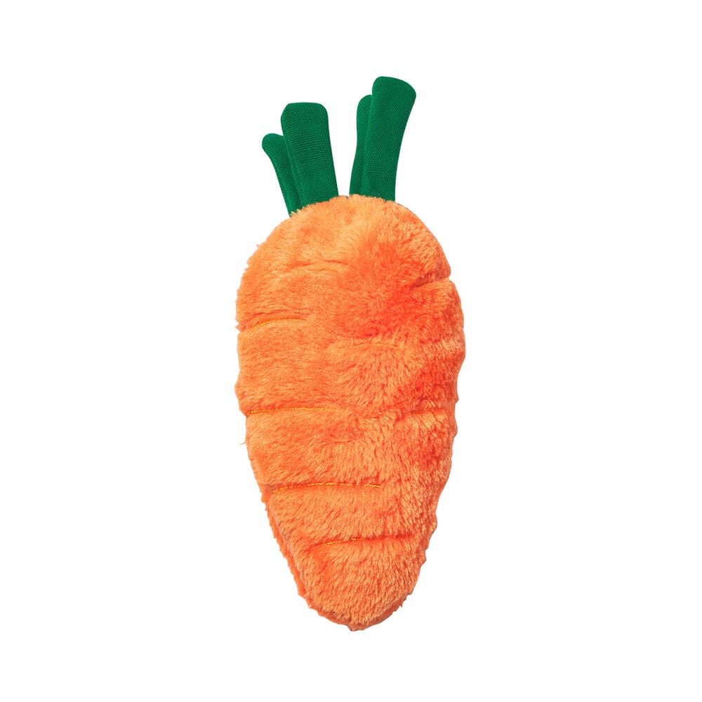 image of Carrot Plush Squeaky Dog Toy