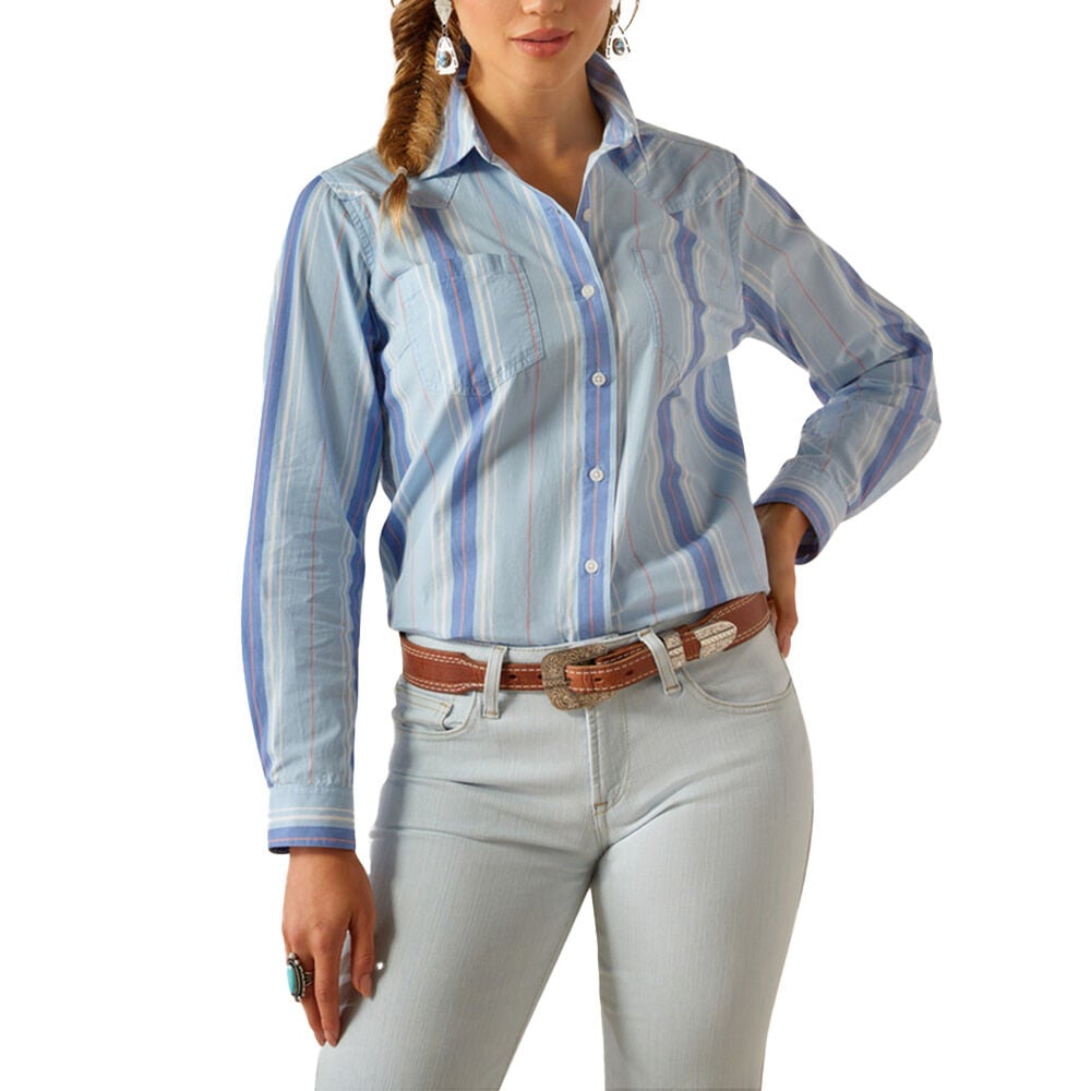 image of Women's Billie Jean Shirt- Summer Stripe