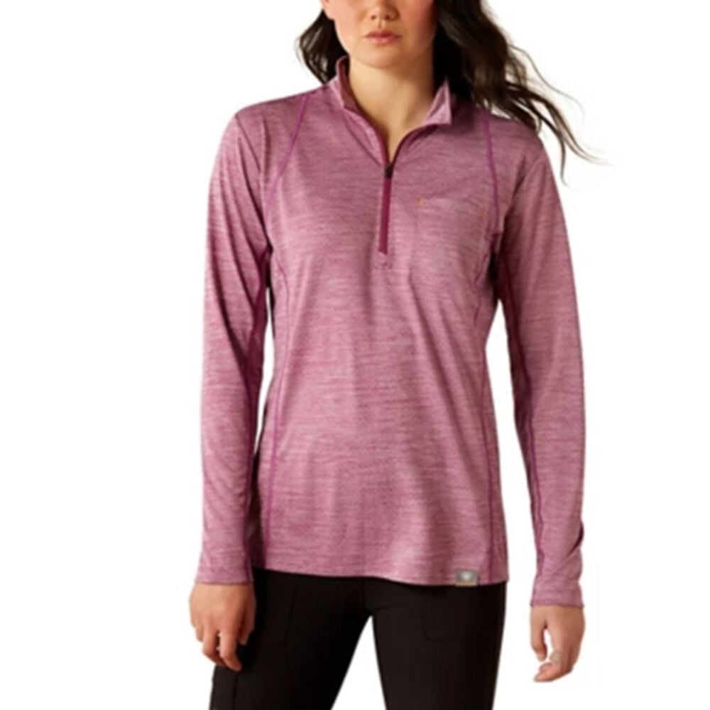image of Women's Rebar Evolution 1/2 Zip Top- Grape Kiss