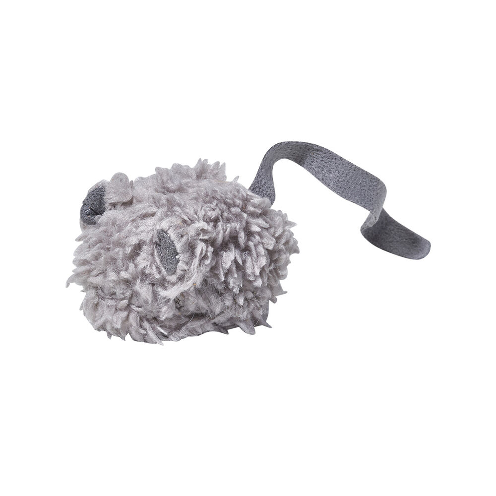 image of Squeaking Wool Mouse Catnip Cat Toy