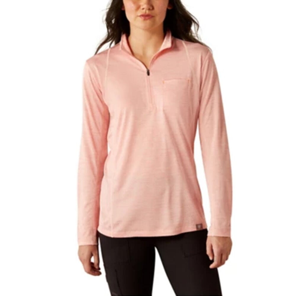 image of Women's Rebar Evolution 1/2 Zip Top- Powder Quartz