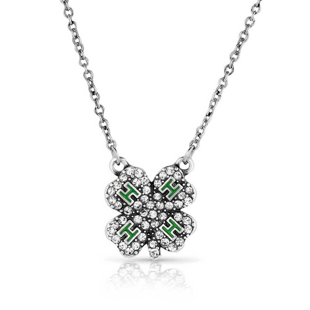 image of Sparkling 4-H Clover Necklace