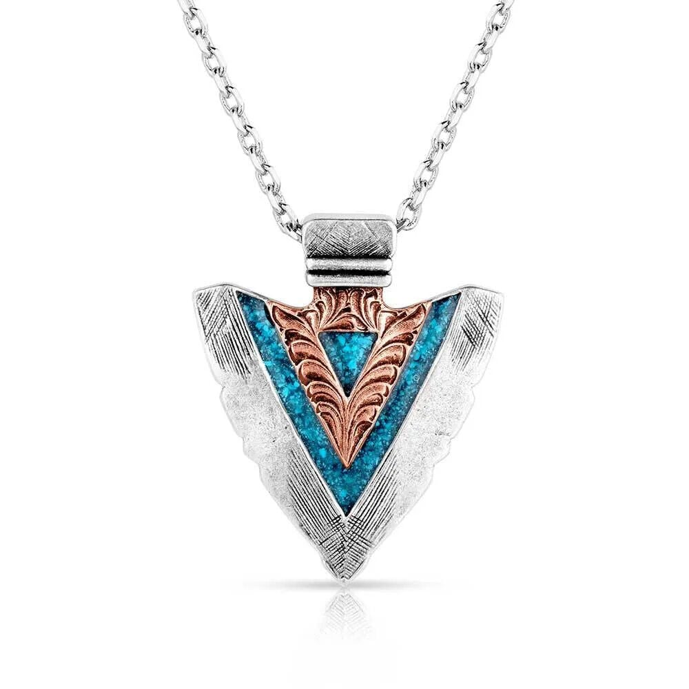 image of Inner Light Turquoise Arrowhead Necklace
