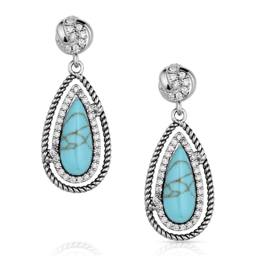 image of Tied & True Turquoise Earrings