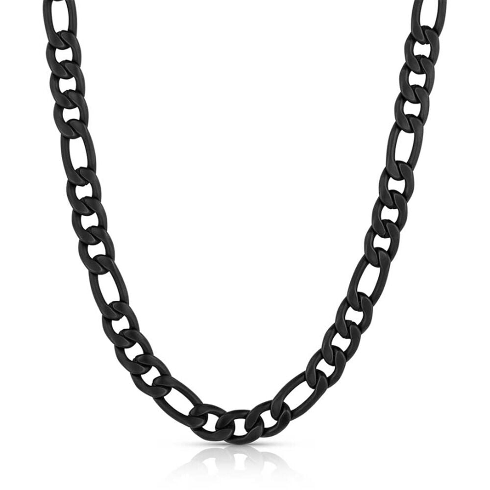 image of Men's Necklace- Midnight Onyx Figaro
