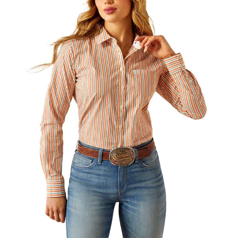 image of Women's Kirby Stretch Shirt- Malia Stripe
