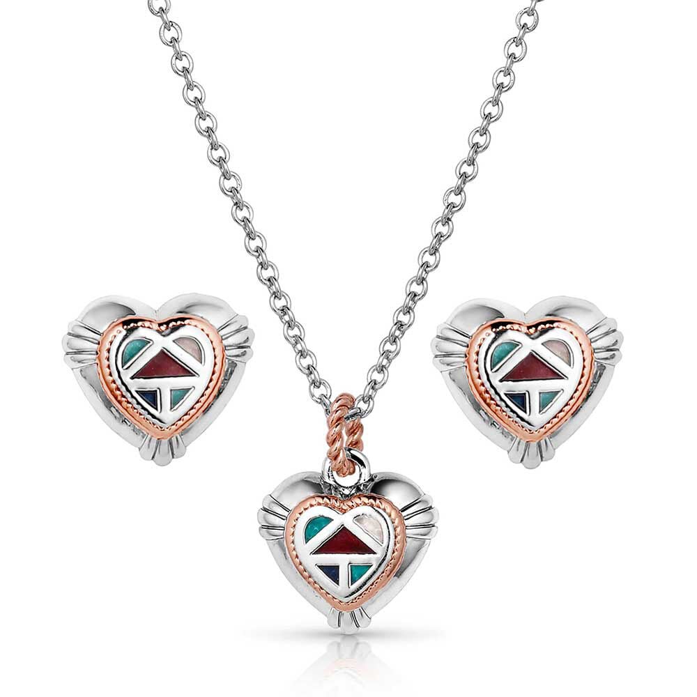 image of Western Mosaic Heart Jewelry Set