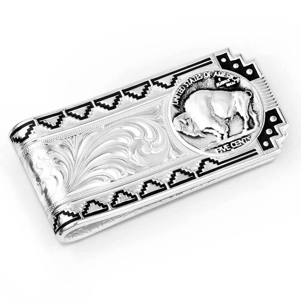 image of Buffalo Nickel Southwestern Money Clip