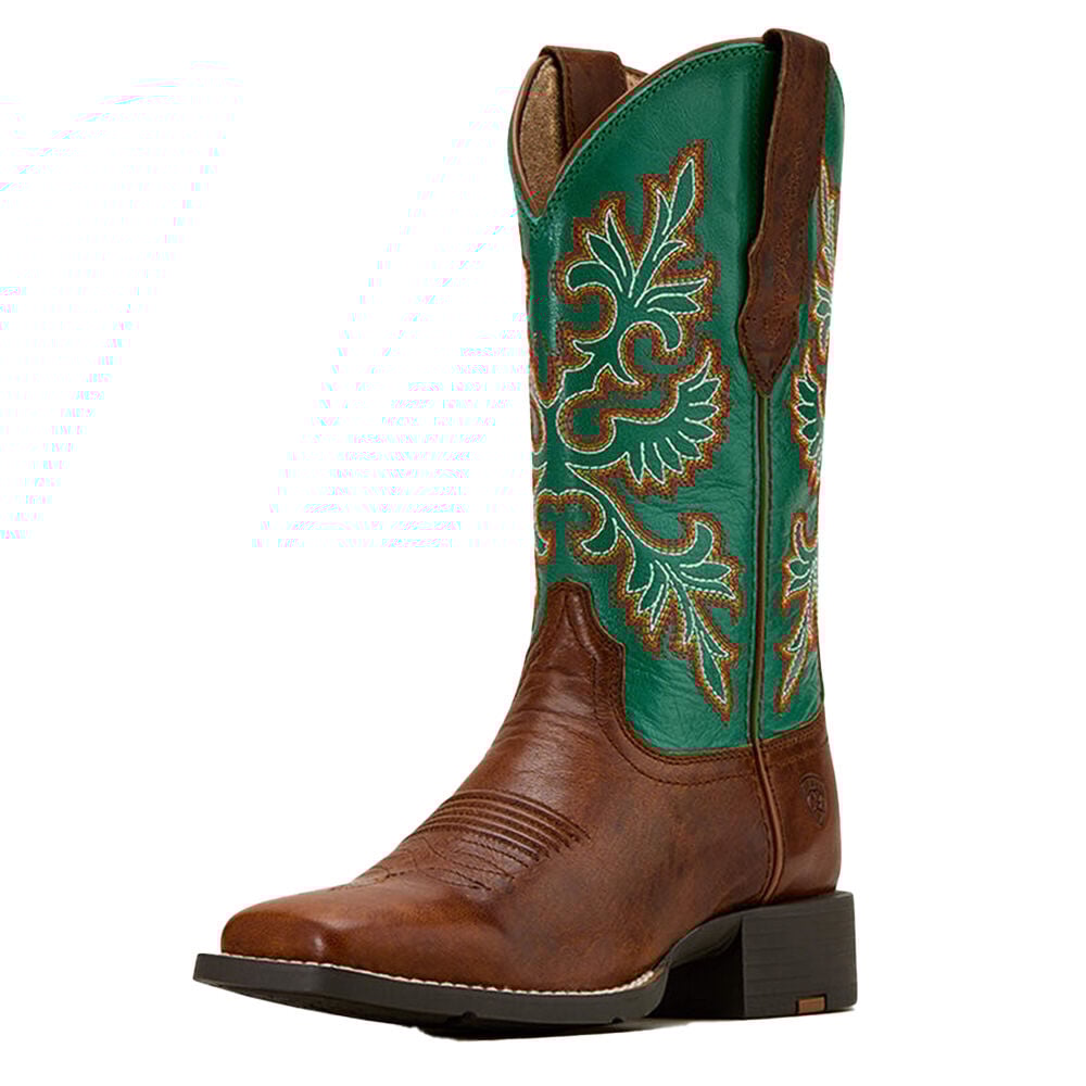 image of Women's Round Up Wide Square Toe StretchFit Western Boot