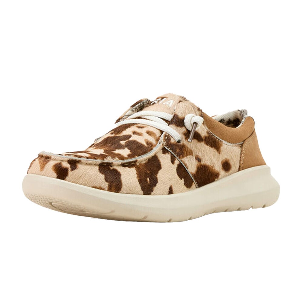 image of Women's Hilo Shoe- Tan And White Brindle Hair On