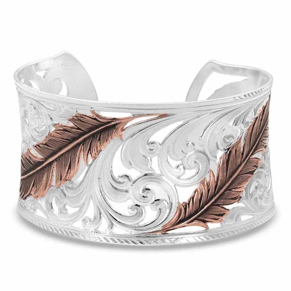 image of Heavenly Whispers Feather Cuff Bracelet