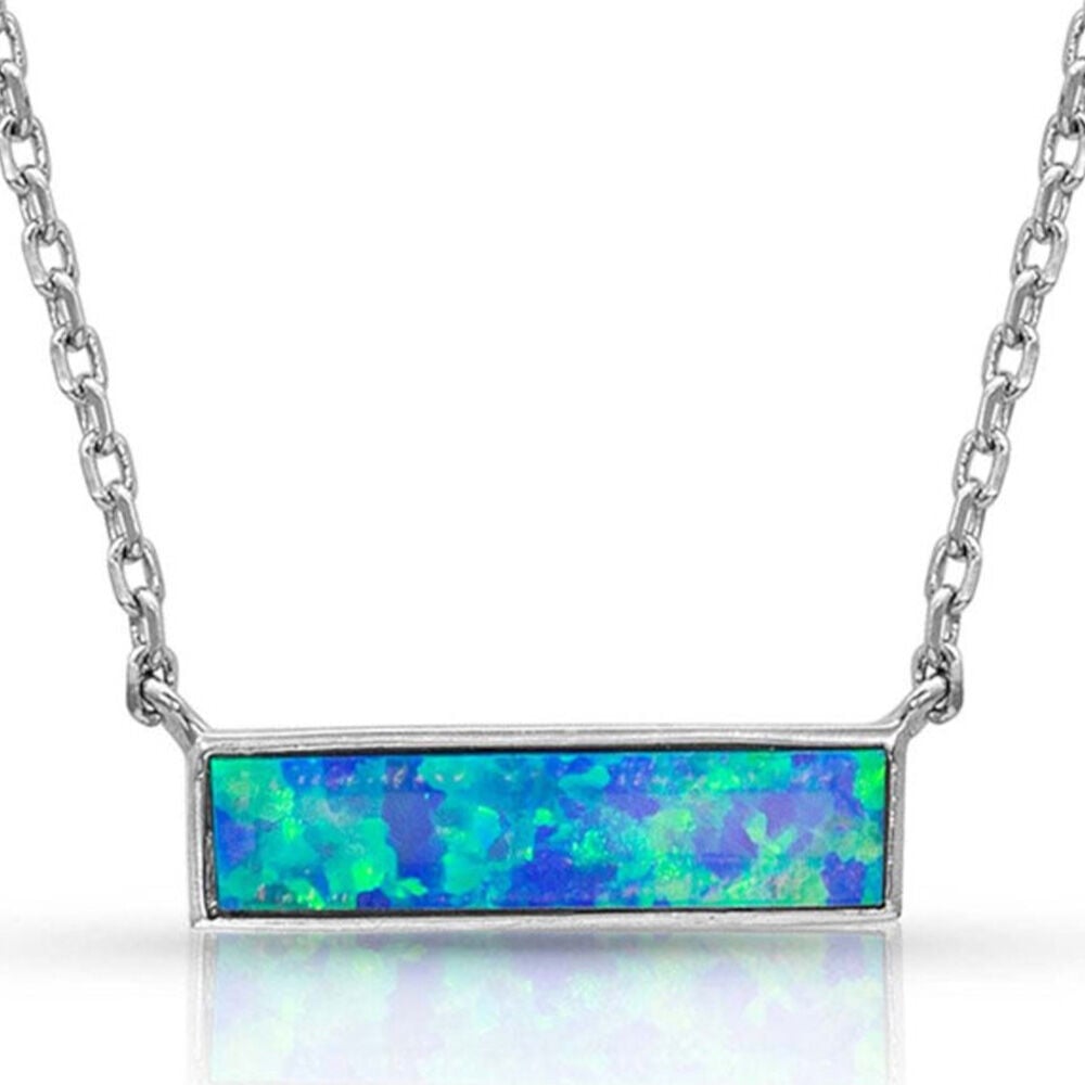 image of Women's Necklace- Opal Bar