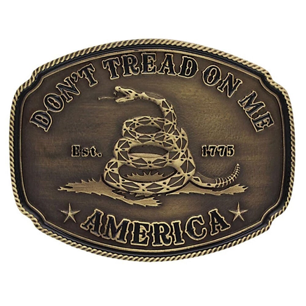 image of Men's Belt Buckle- Don't Tread on Me