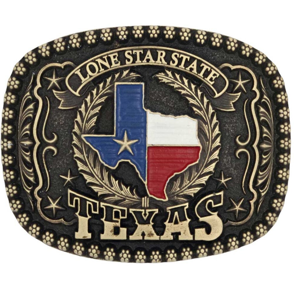 image of Men's Belt Buckle- Lone Star Heritage Attitude