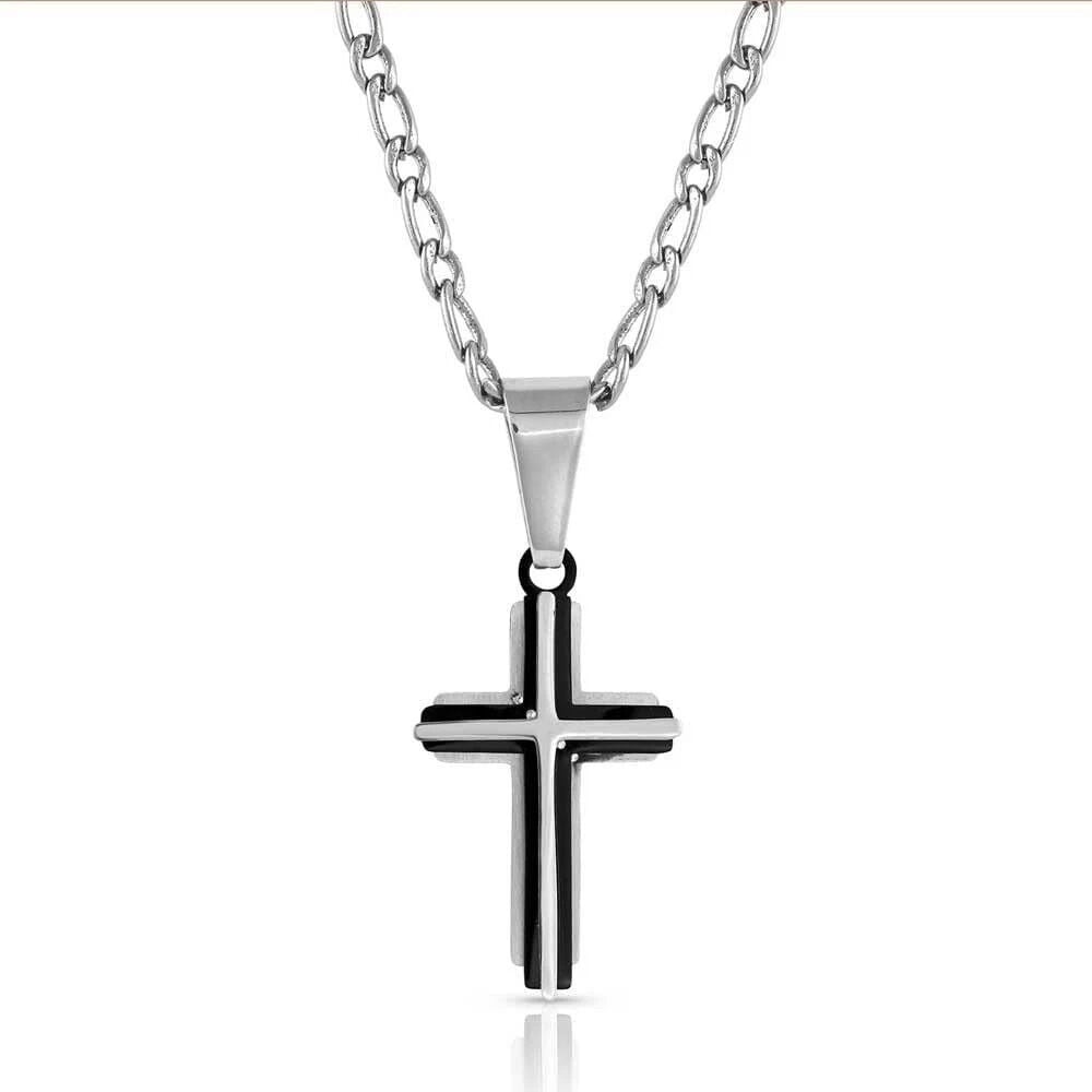 image of Men's Strength of Faith Cross Necklace