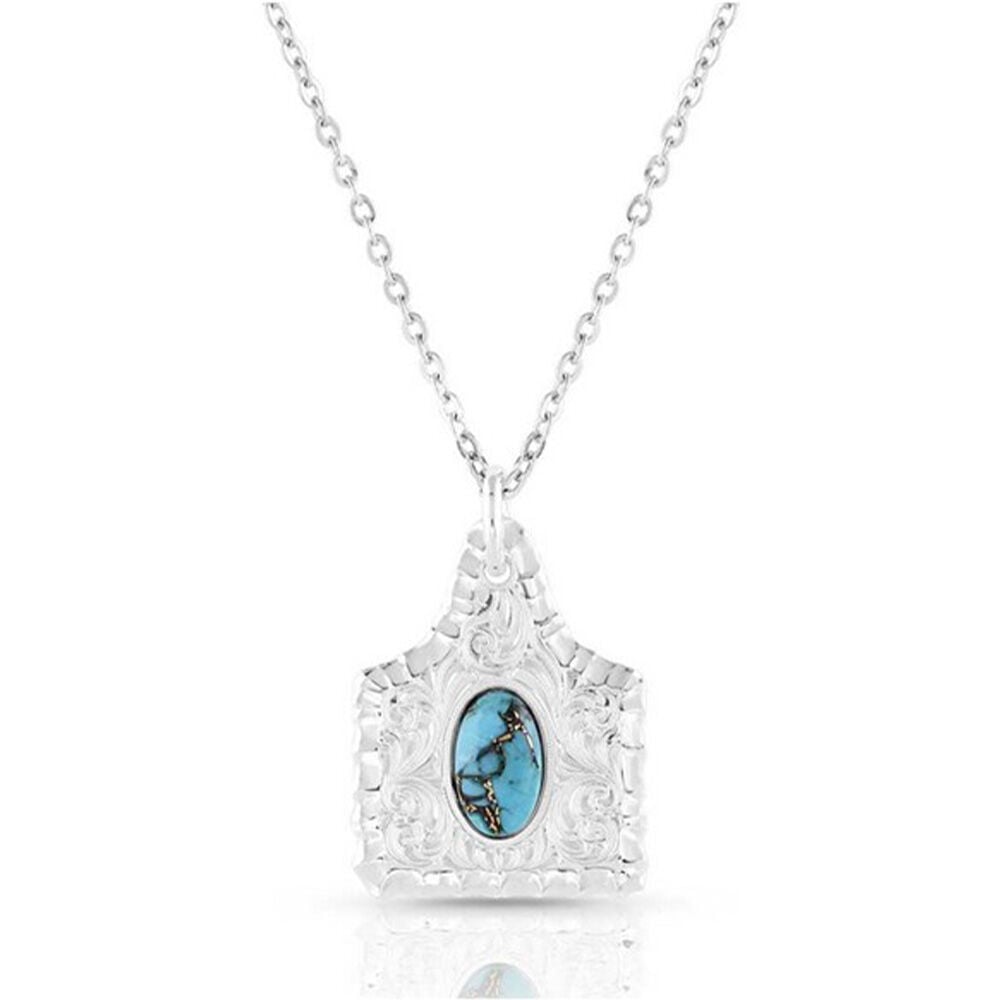 image of Women's Turquoise Chiseled Tag Necklace