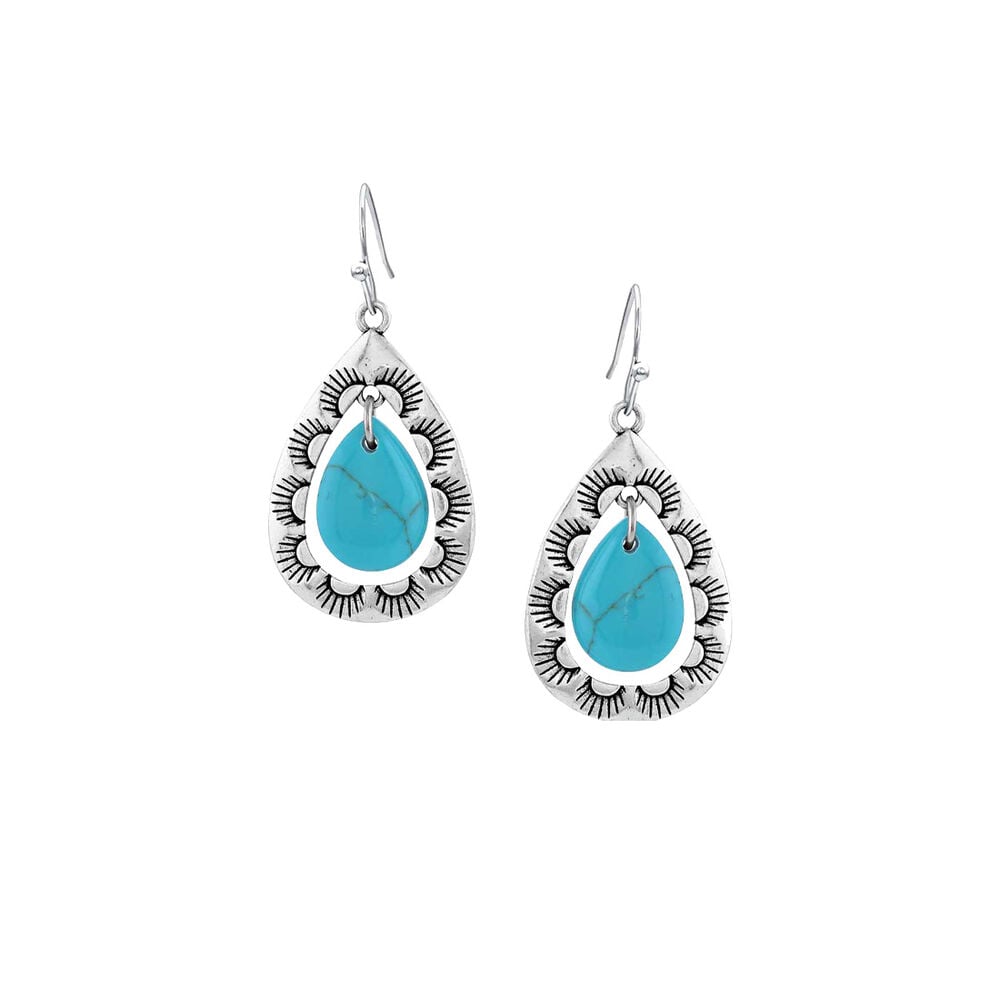 image of Turquoise Teardrop Earrings